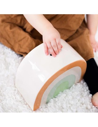 Hucha de cerámica, arcoiris. Pearhead