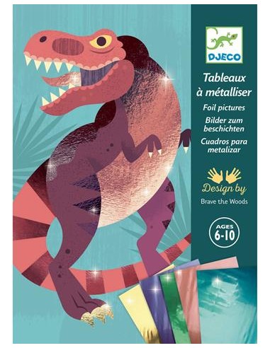 Cuadros pan de oro Jurassic DIY. Djeco