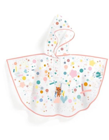 Poncho de lluvia, impermeable, gato (3-5 años 90-110cm). Djeco