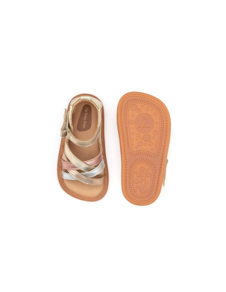 Sandalia Infantil CRISS CROSS CHAMPAGNE. Tip Toey Joey