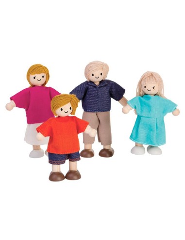 Familia de madera 4 miembros. Plantoys