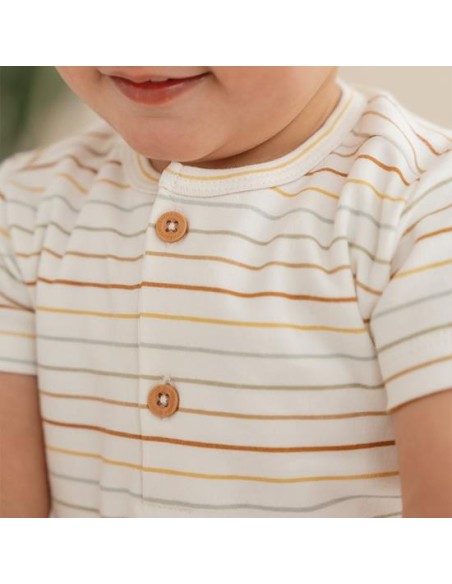 Camiseta manga corta Vintage Stripes. Little Dutch