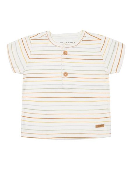 Camiseta manga corta Vintage Stripes. Little Dutch