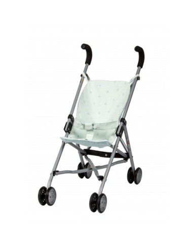 Carrito de muñecas verde estrellitas.