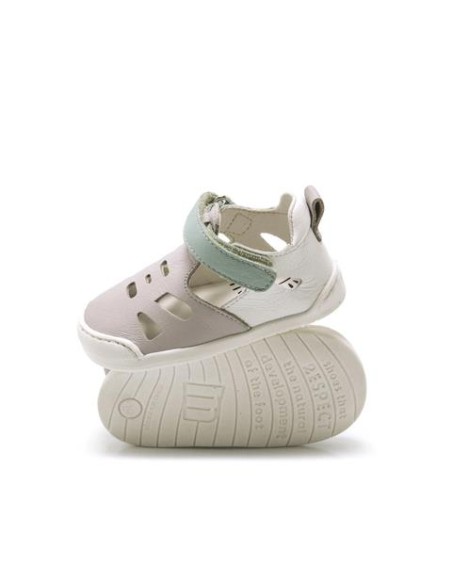 Sandalia Mustang infantil napa nude aguamarina