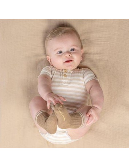 Body manga corta Rayas arena. Little Dutch