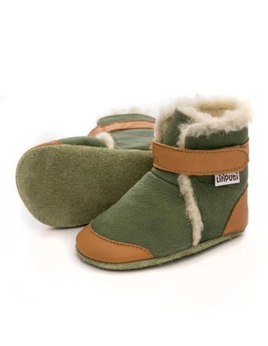 Bota suela blanda. Pistacho. Liliputi.
